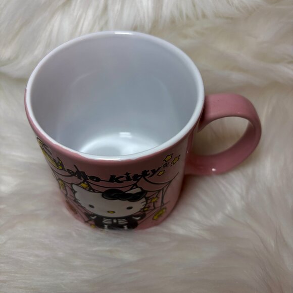 NEW Hello Kitty Pink Halloween Skeleton Spiderweb Ceramic Mug - Picture 3 of 5
